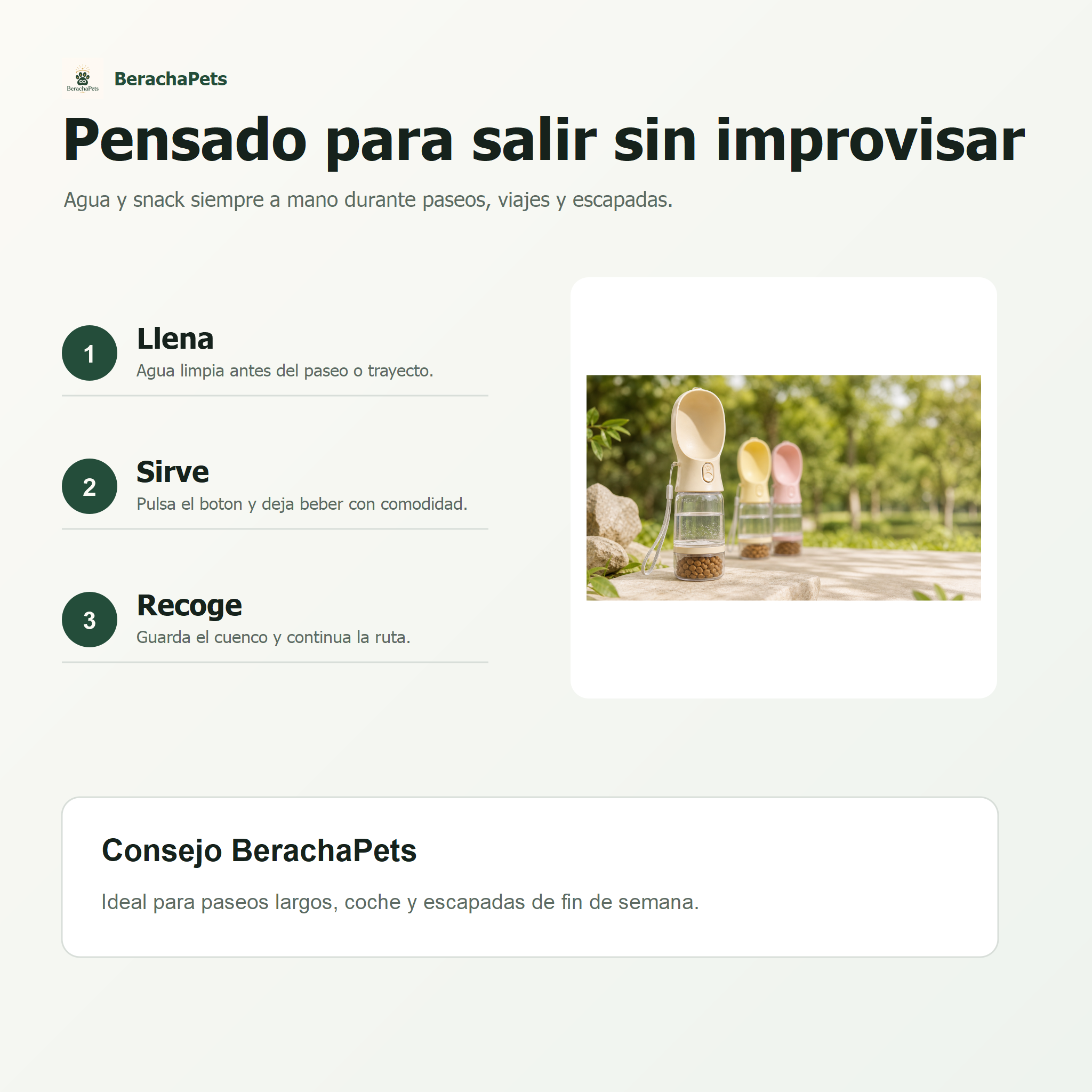 Bebedero portátil 2 en 1 BerachaPets - infografia 2