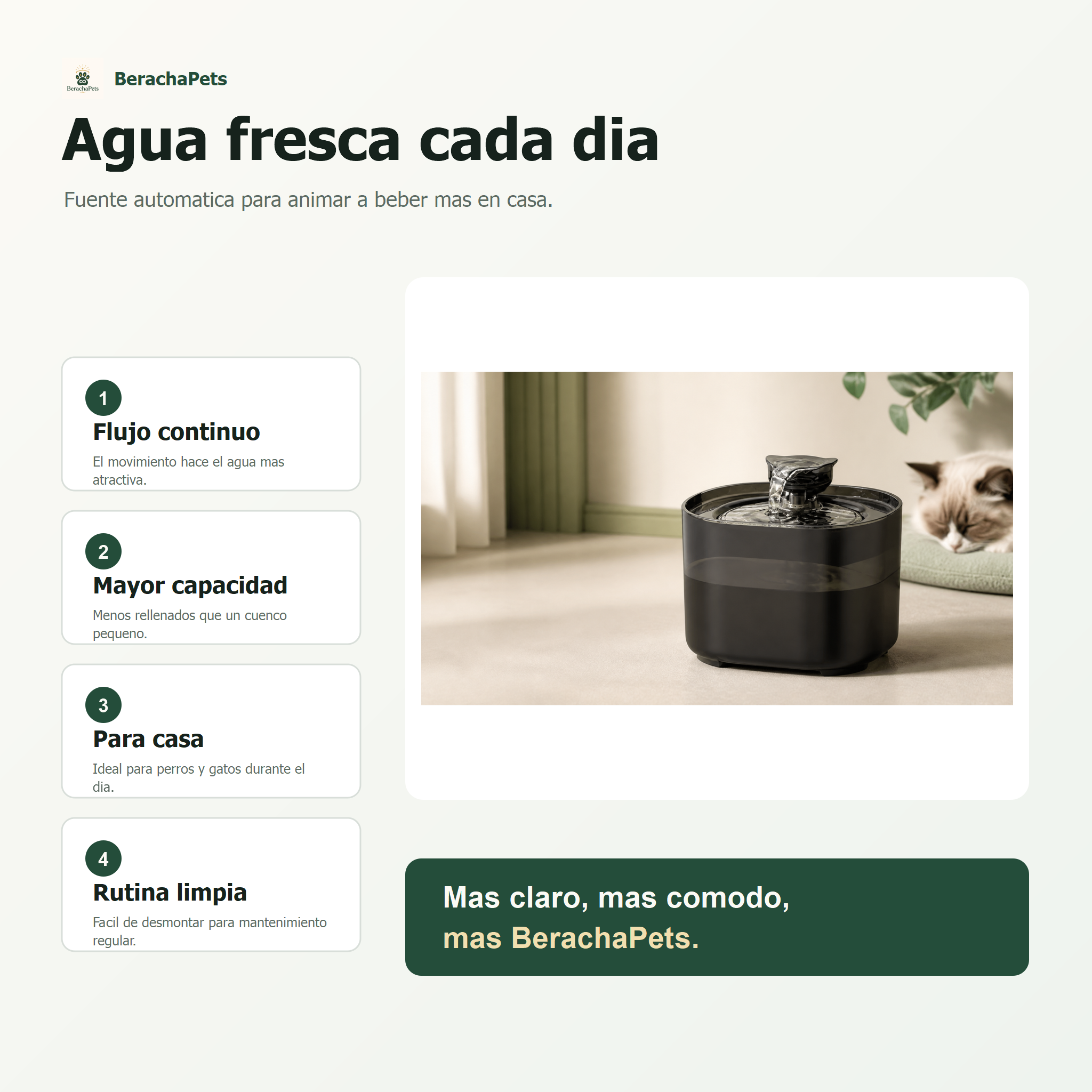 Fuente automática BerachaPets - infografia 1
